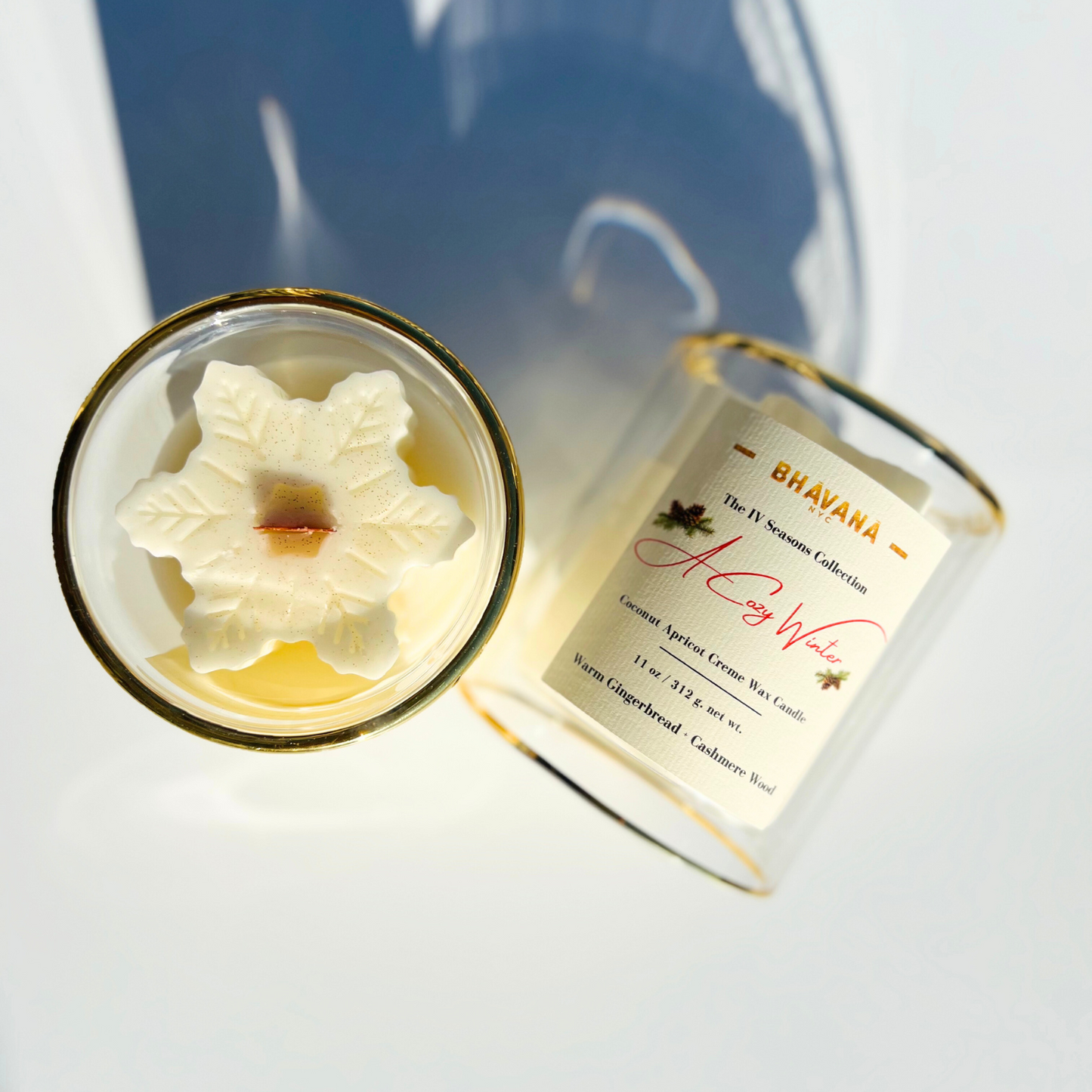 A Cozy Winter 14k Gold Rim Candles | The IV Seasons Collection