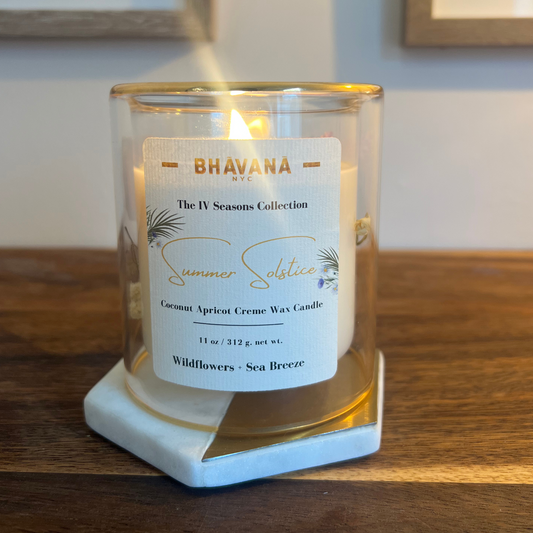 Summer Solstice 14k Gold Rim Candles |  The IV Seasons Collection